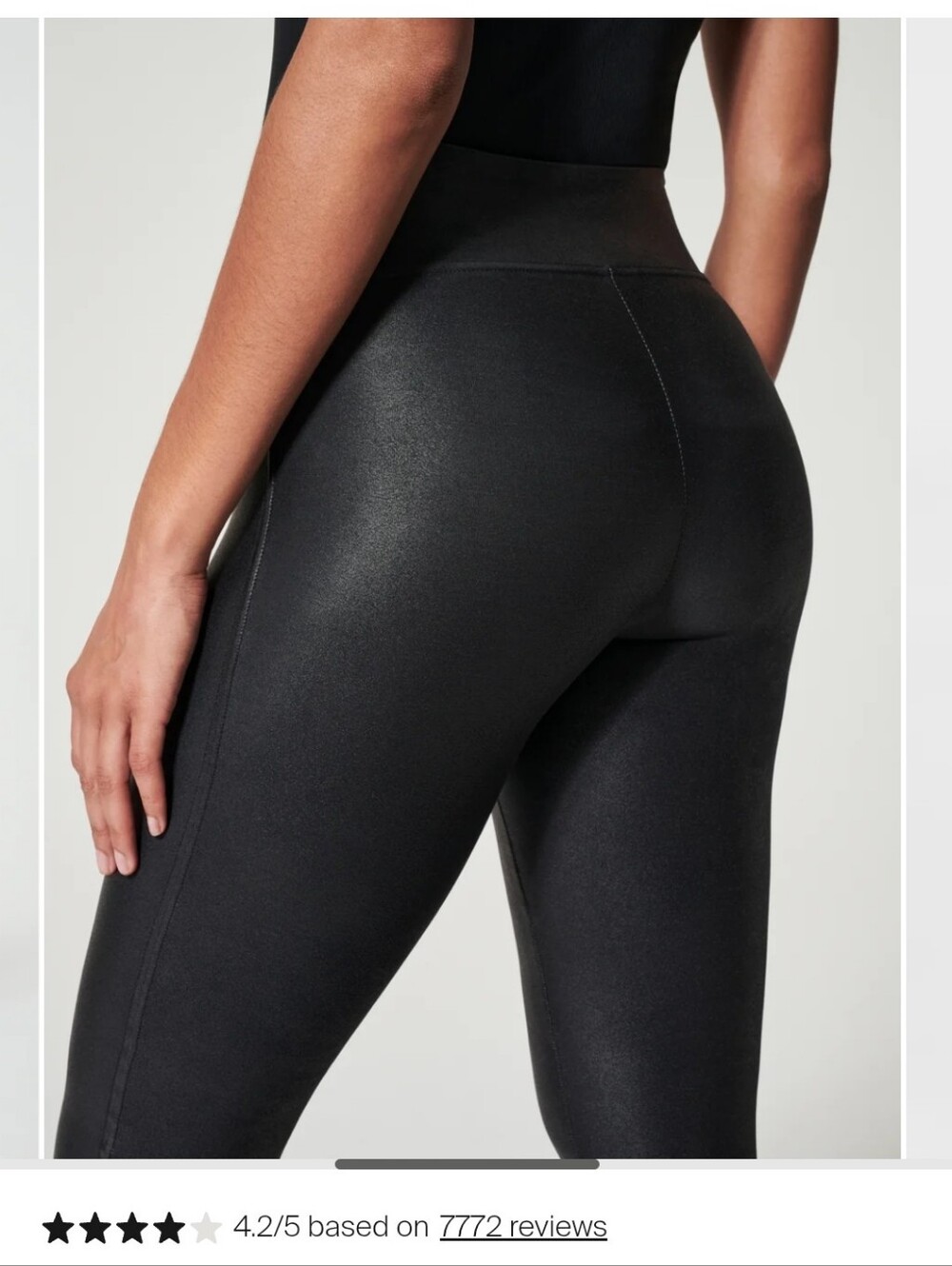 Spanx Faux Leather High Rise Leggings Black